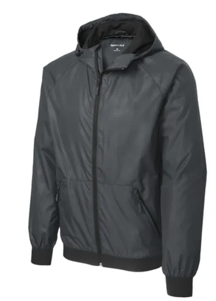 Sport-Tek Embossed Hooded Wind Jacket