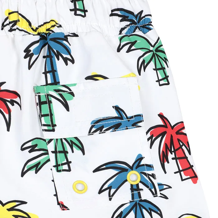 Stella McCartney Baby Swim Shorts With Palm Print Multicolour