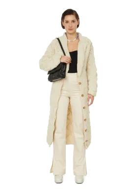 STELLA PARDO  Long wool coat - Beige