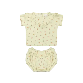 T-SHIRT MARY/BLOOMER SET-AOP Ecru Rose