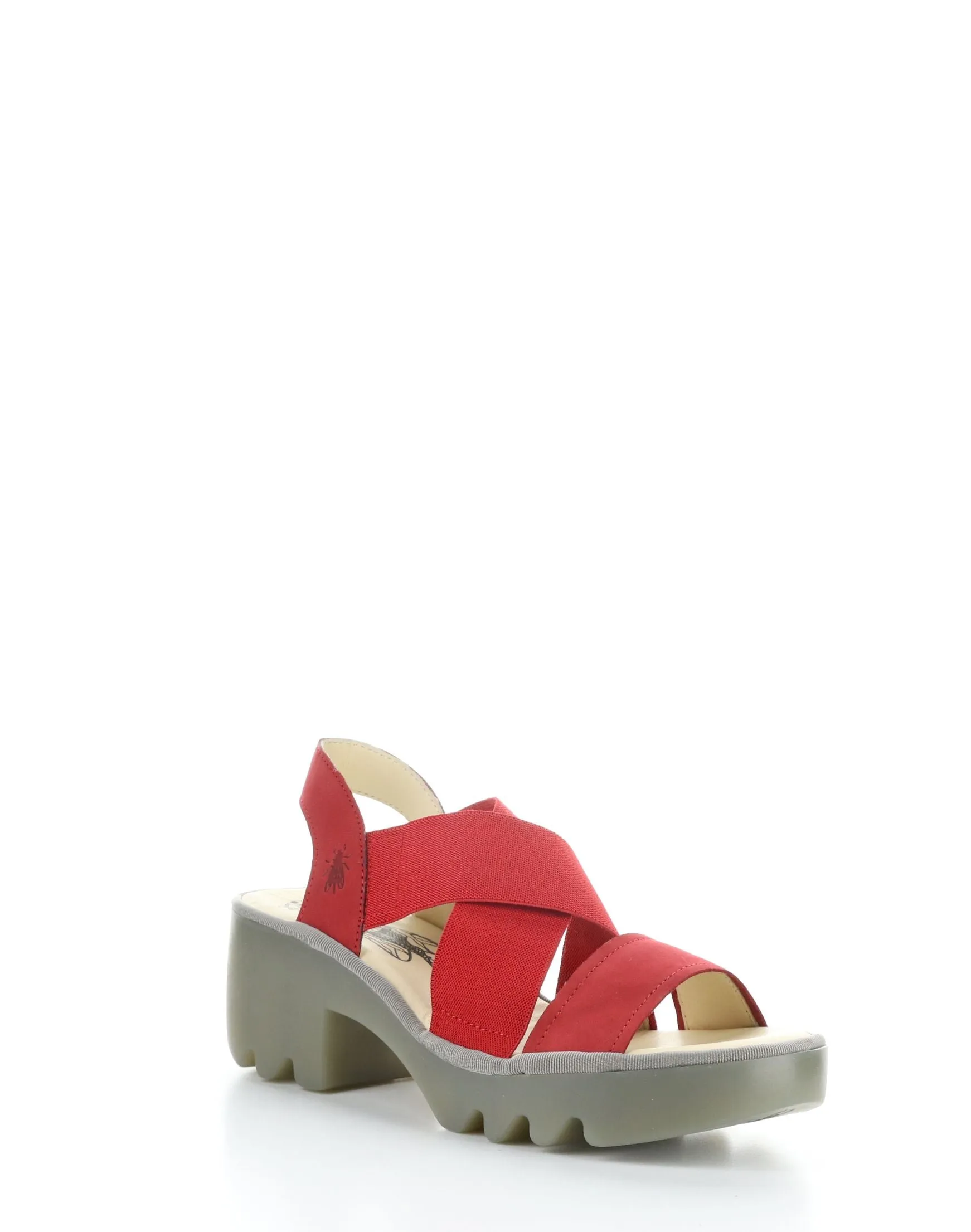 TAJI502FLY 005 LIPSTICK RED Round Toe Sandals