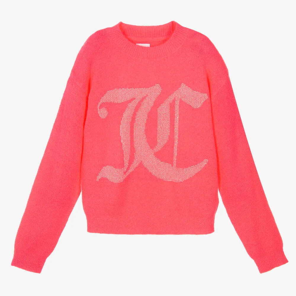 Teen Girls Pink Logo Sweater