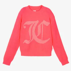 Teen Girls Pink Logo Sweater