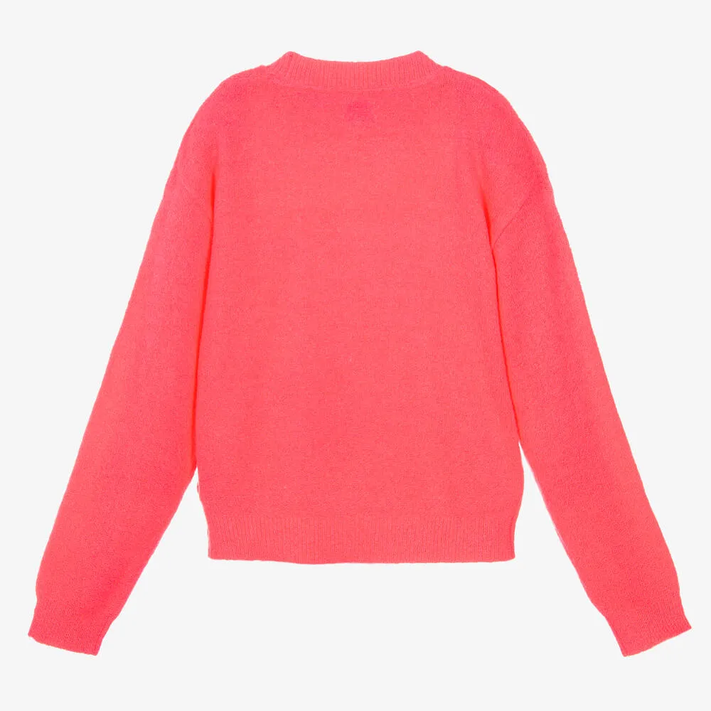 Teen Girls Pink Logo Sweater