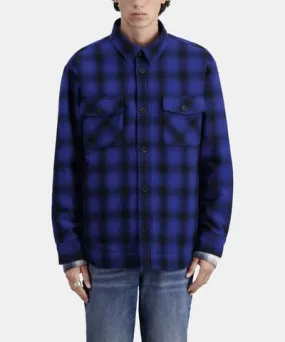 The Kooples Checkered Wool-blend Overshirt Jacket