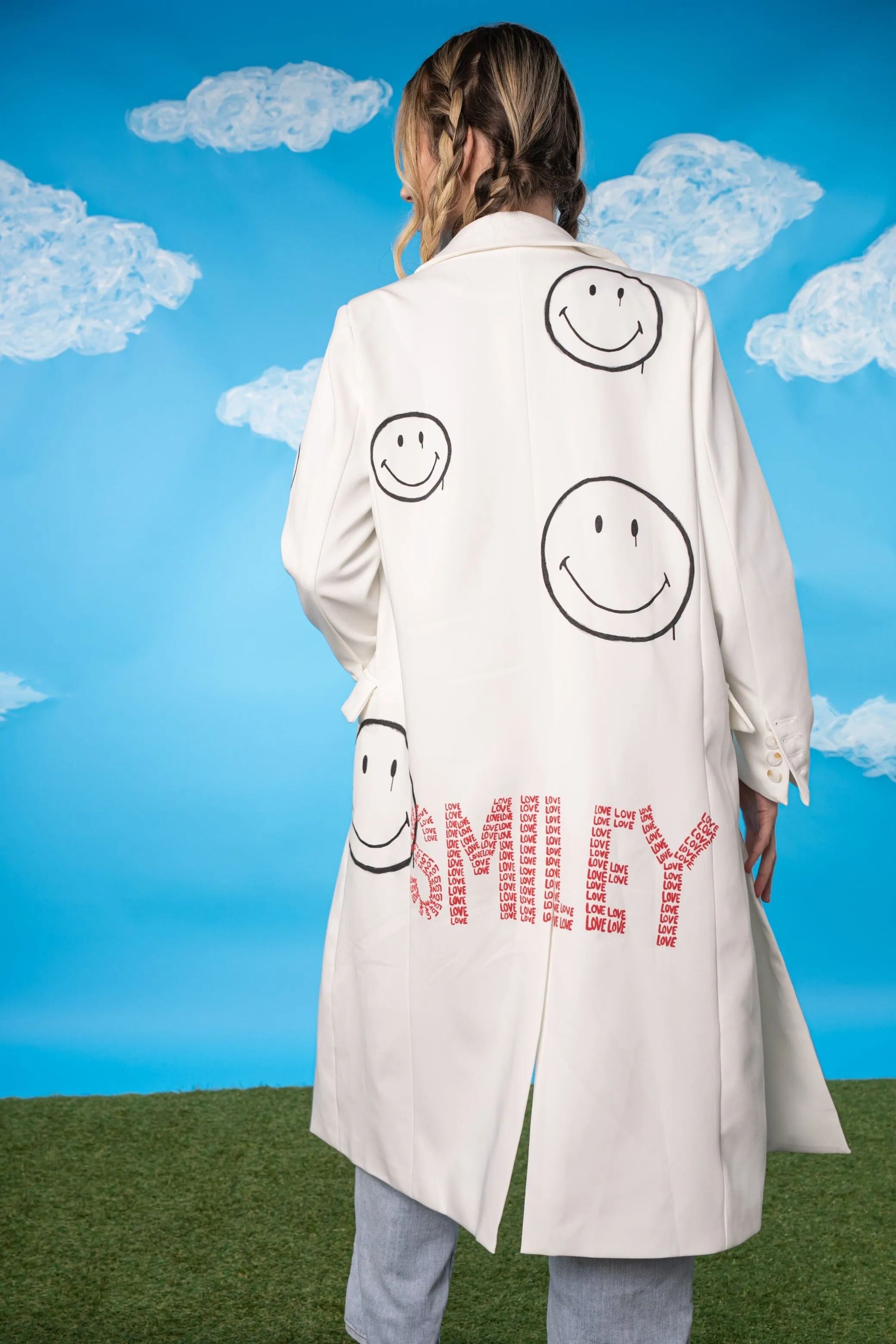 'The Smiley Blazer' Painted Coat