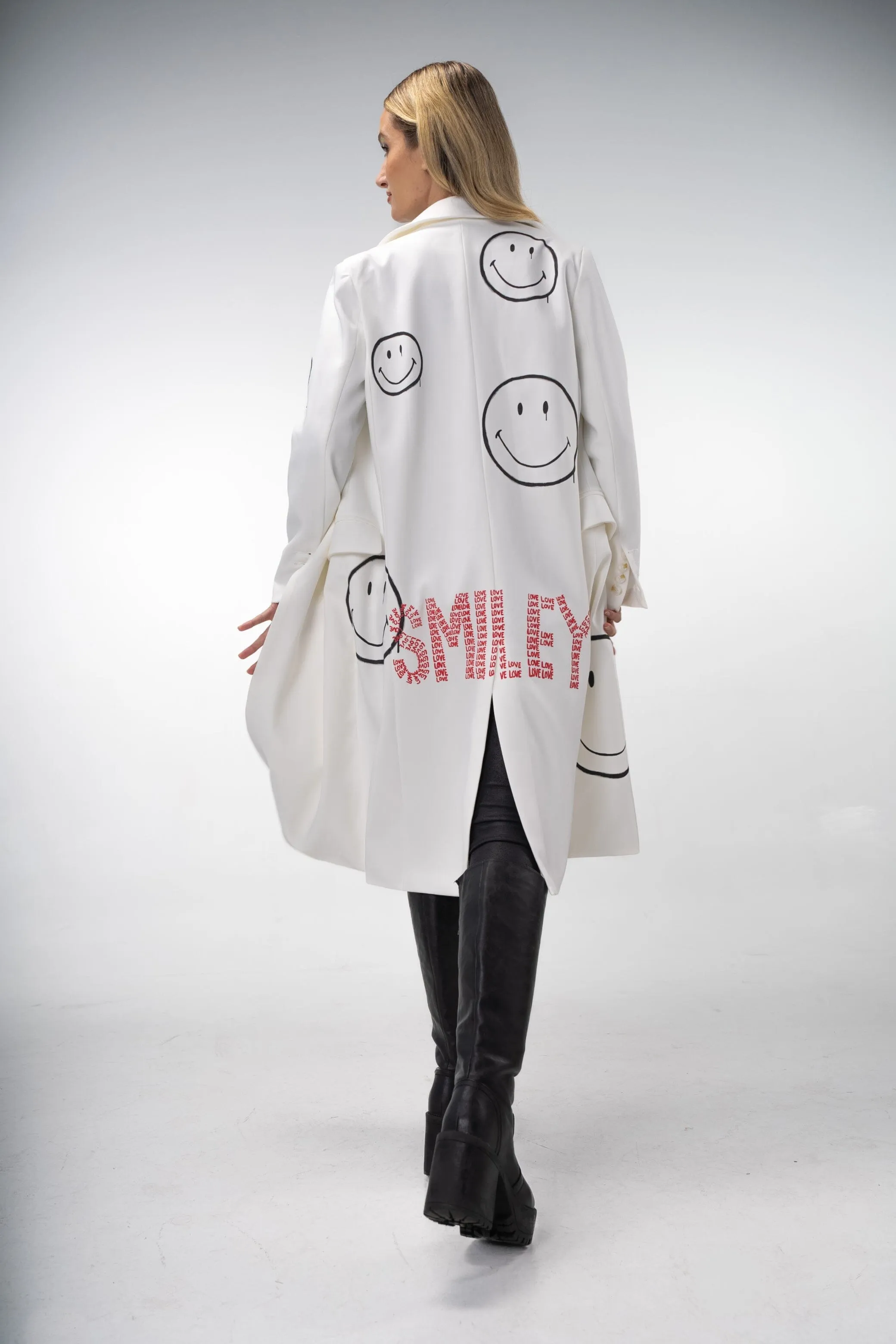 'The Smiley Blazer' Painted Coat