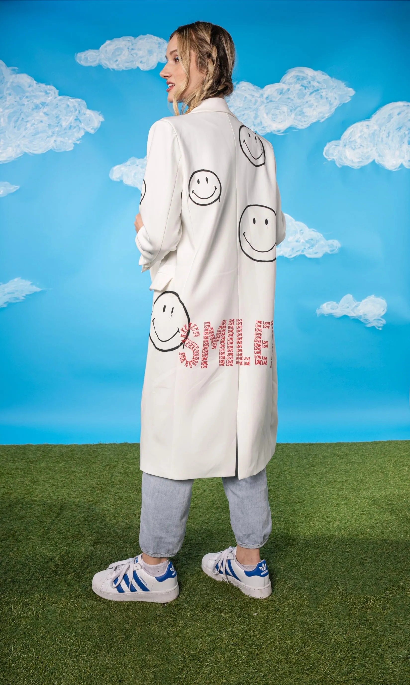 'The Smiley Blazer' Painted Coat