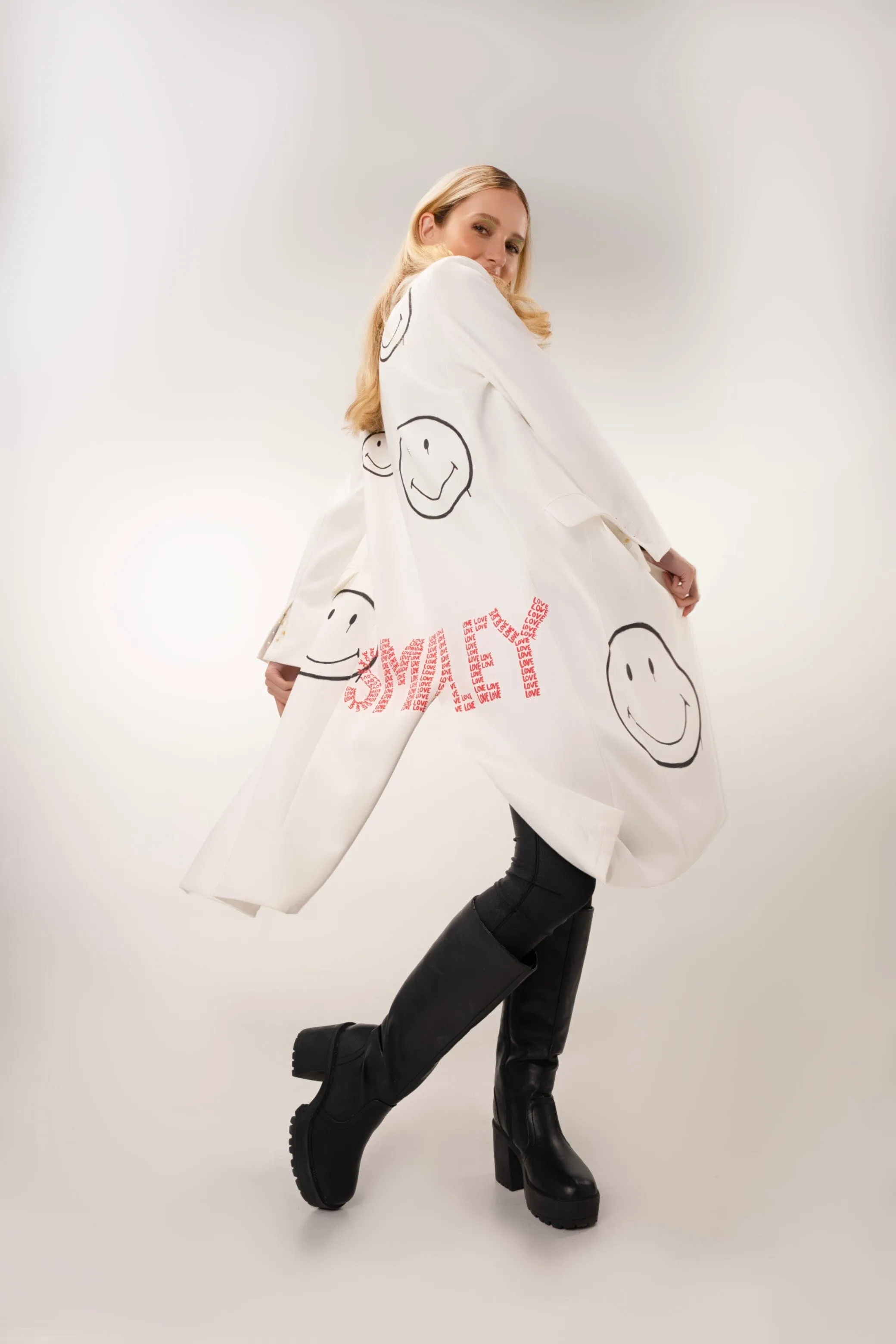 'The Smiley Blazer' Painted Coat