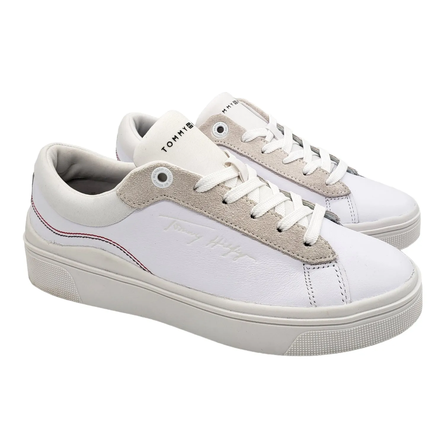 Tommy Hilfiger White Elevated Cupsole Sneaker