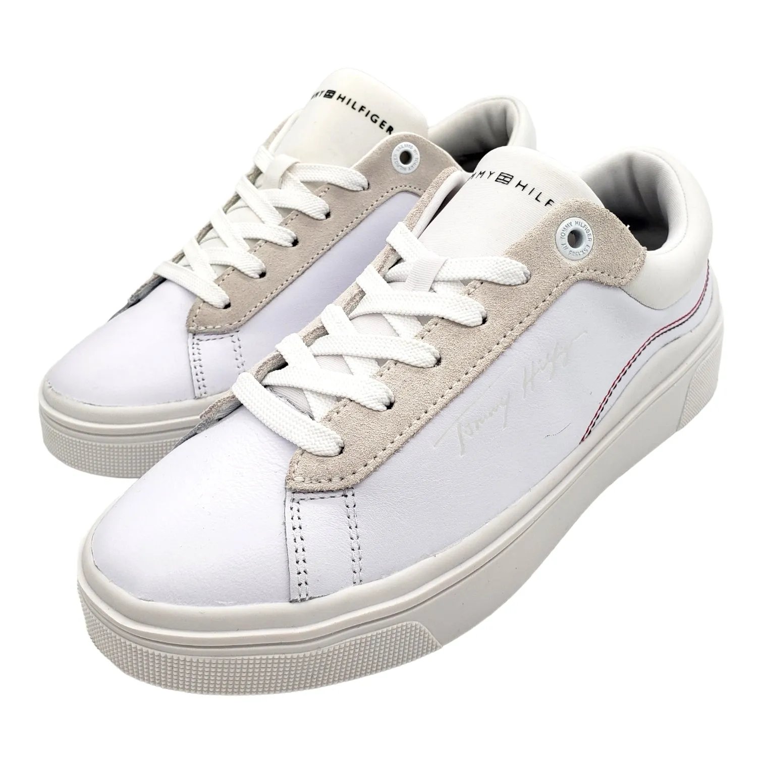 Tommy Hilfiger White Elevated Cupsole Sneaker