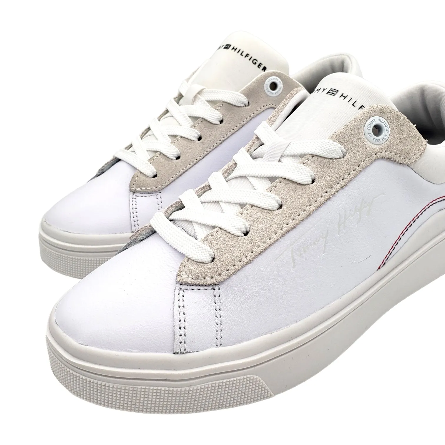 Tommy Hilfiger White Elevated Cupsole Sneaker