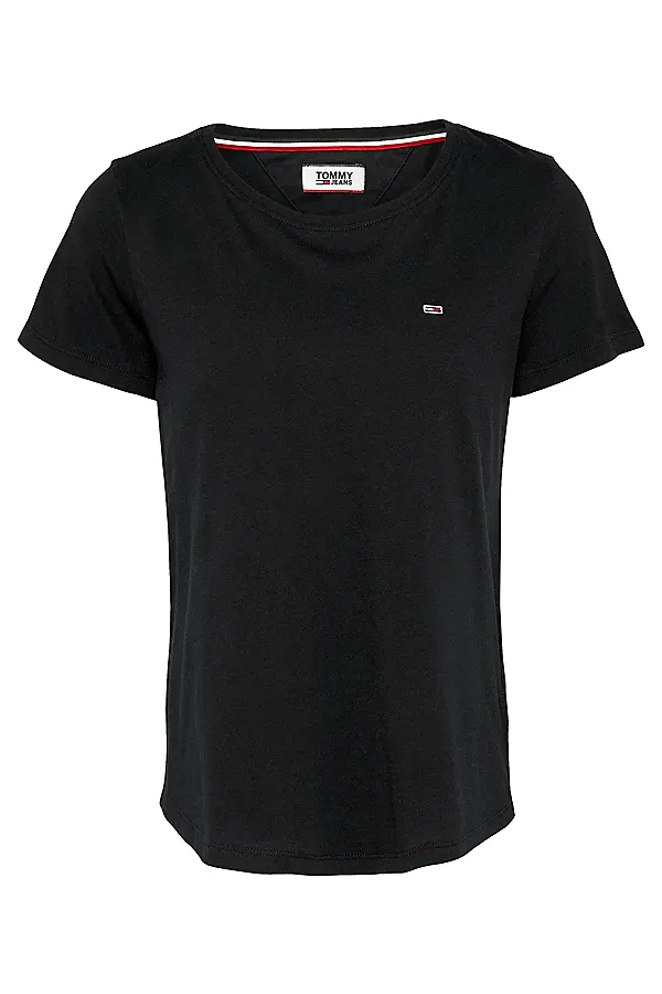 Tommy Hilfiger Women Regular Logo Tee Black