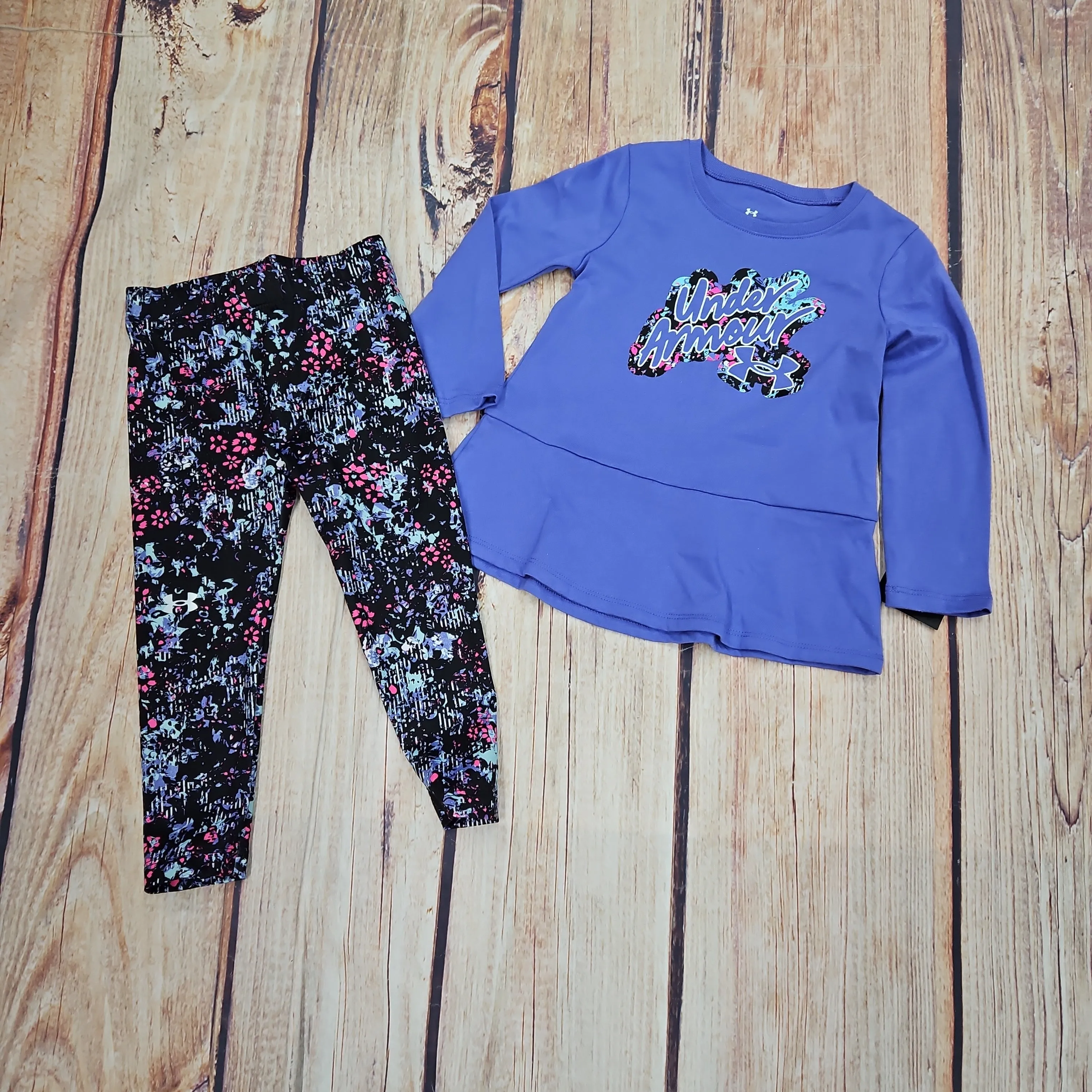 UA FLORAL DITSY STRIPE LEGGING SET