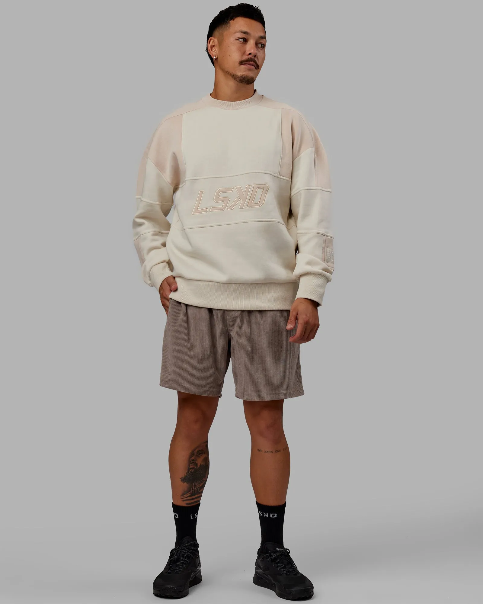 Unisex Slam Sweater Oversize - Bone-Pumice Stone