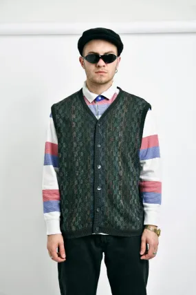 Vintage sweater vest multi