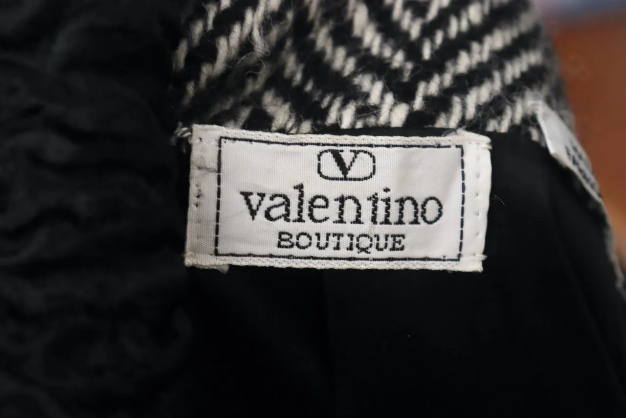 Vintage VALENTINO Herringbone Wool Coat