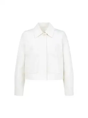 Women s Cotton Twill Shirt Jacket White 270633