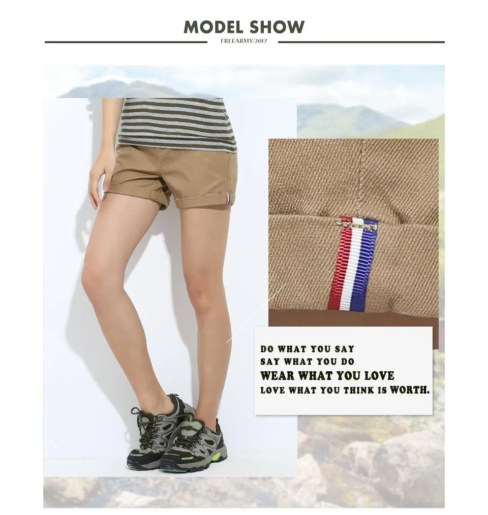 Women's Casual Military Cotton Mini Sexy Slim Shorts for Summer