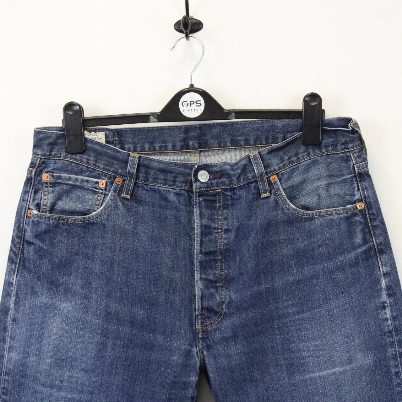 Womens LEVIS 501 Big E Jeans Dark Blue | W36 L32