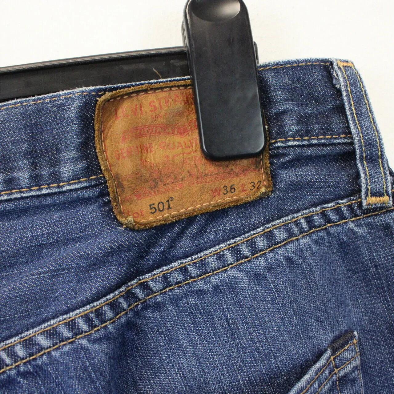 Womens LEVIS 501 Big E Jeans Dark Blue | W36 L32