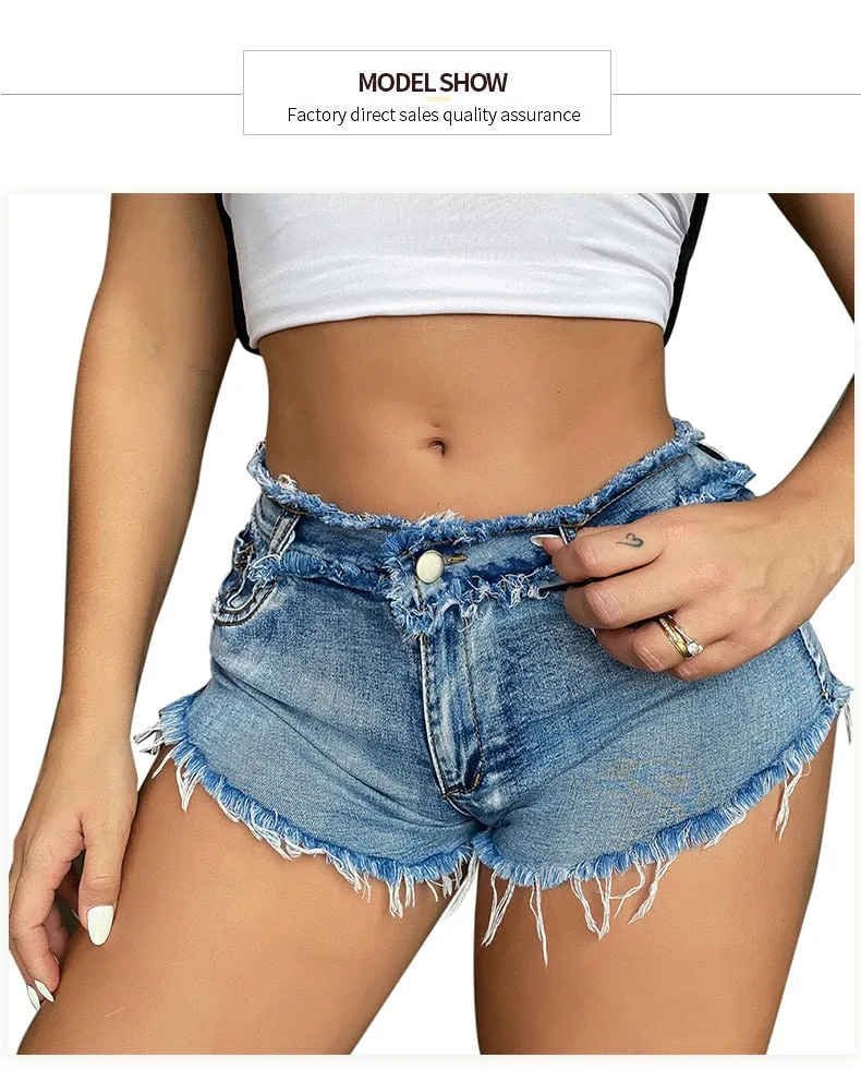 Women's Summer Beach Style Polyester Solid Elastic Low Waist Shorts