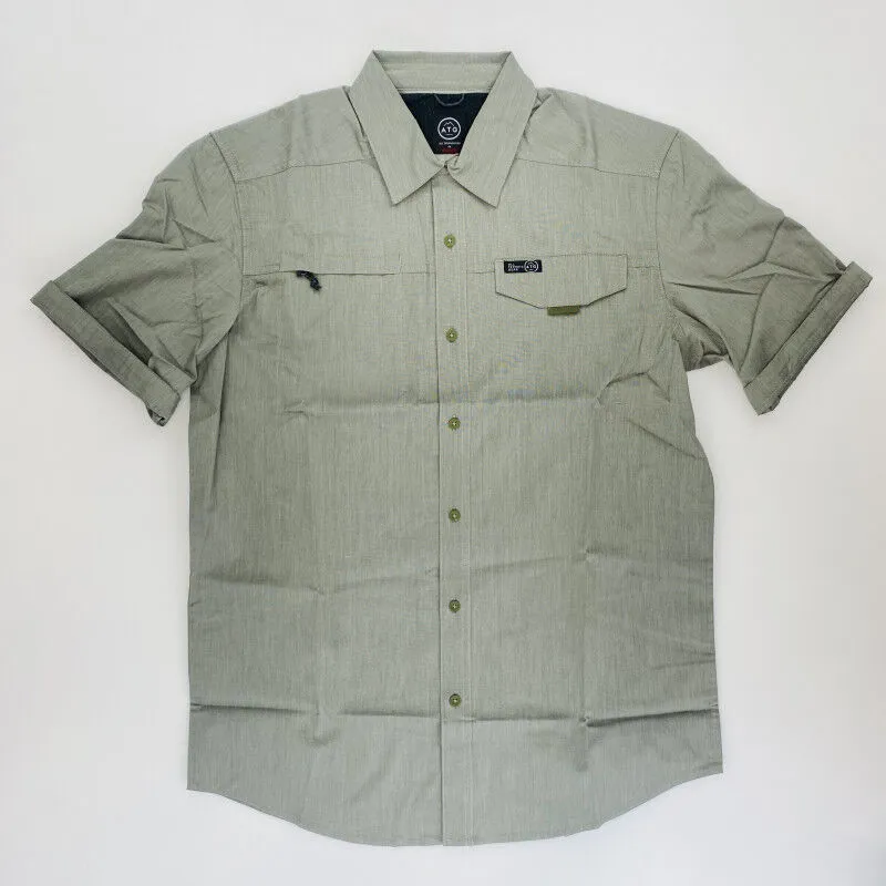 Wrangler  Ss Asym Zippkt Shirt - Camicia di seconda mano - Uomo - Grigio - M