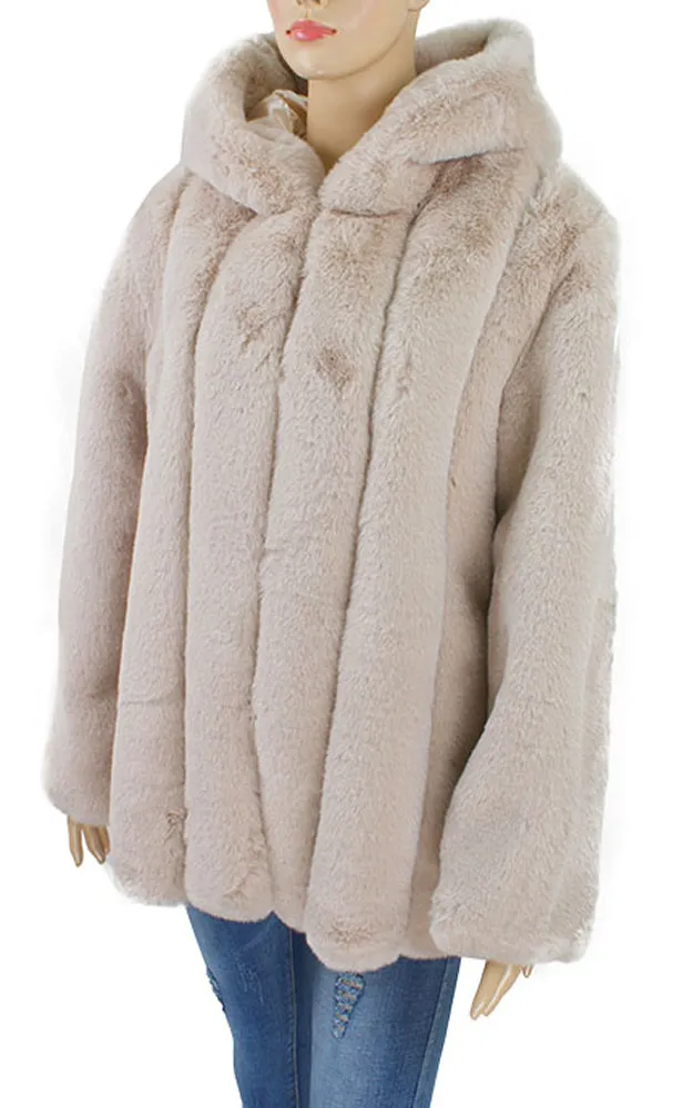 Y926 Premium Soft Faux Fur Jacket w/Hood