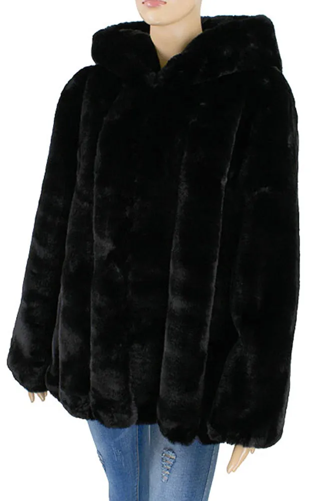 Y926 Premium Soft Faux Fur Jacket w/Hood