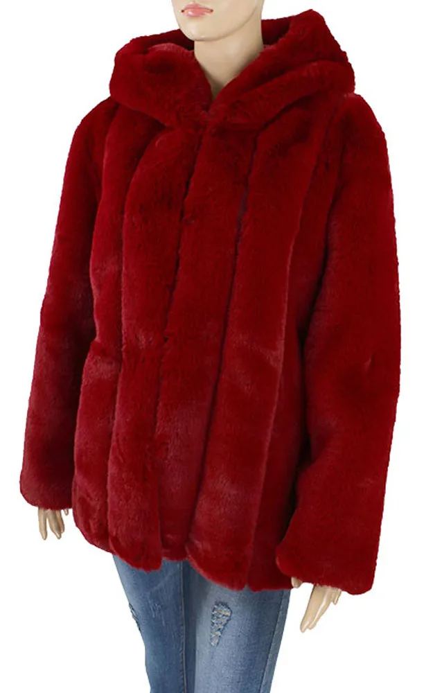 Y926 Premium Soft Faux Fur Jacket w/Hood