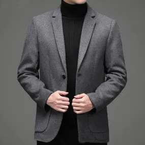 Young And Middle-aged Casual Woolen Coat Men