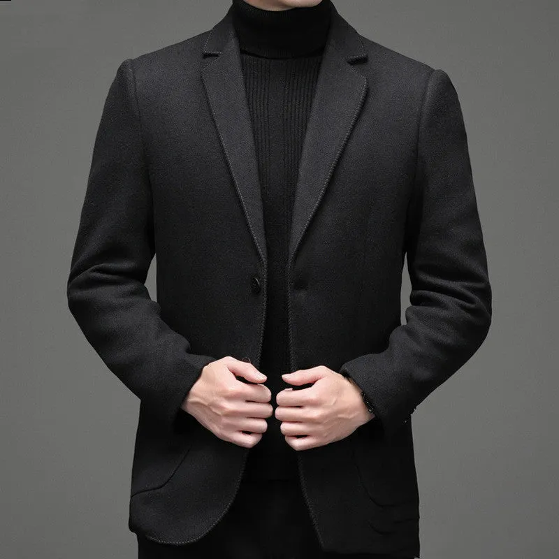 Young And Middle-aged Casual Woolen Coat Men