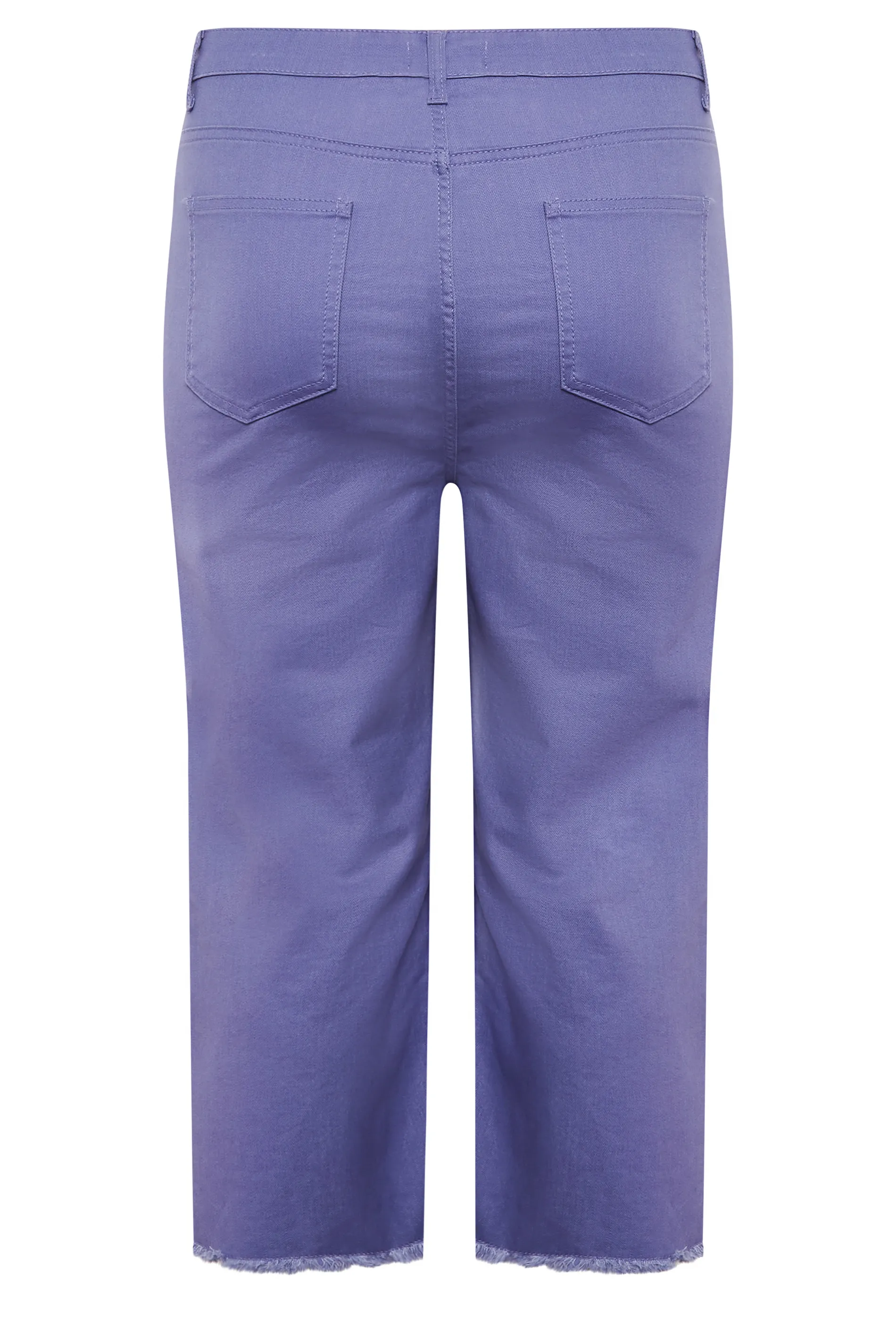 YOURS Curve Purple Stretch Cropped Jeans