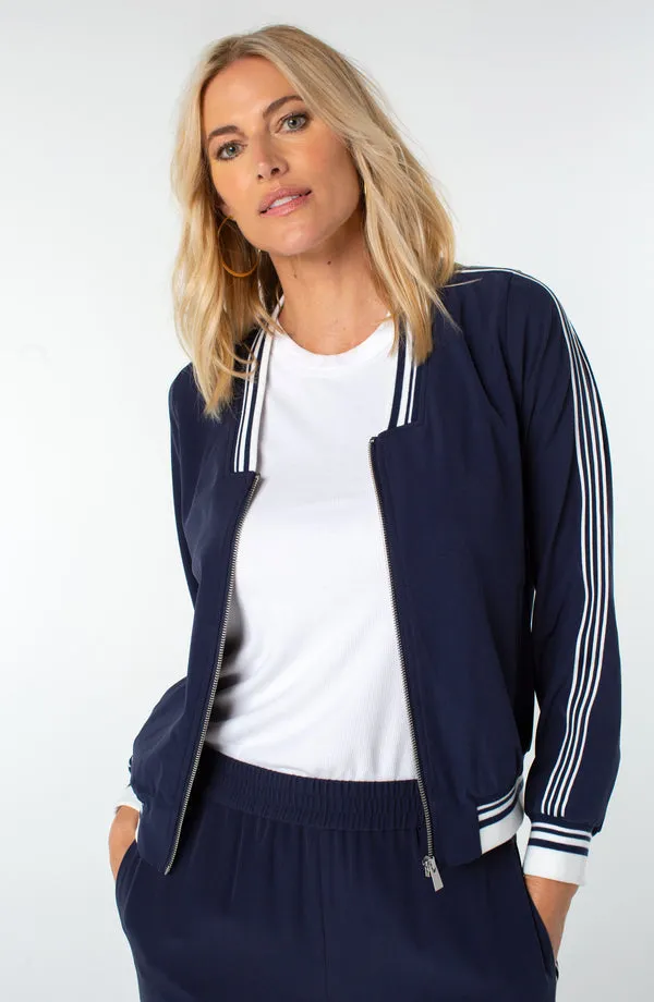 Zip Up V-Neck Track Jacket